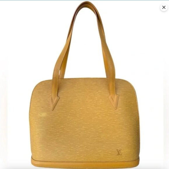 EUC LV (Pristine Interior) Epi Lussac Yellow Leather Louis Vuitton Shoulder Bag - Picture 1 of 12